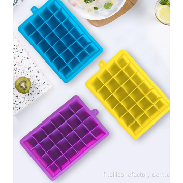 Plateau de glace créatif avec plateau de glace en silicone de couvercle